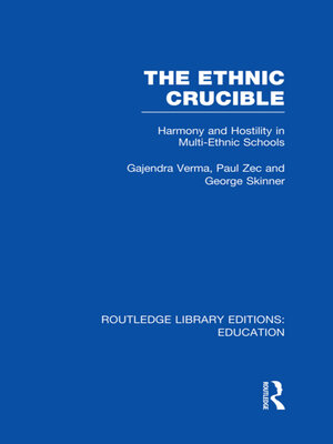 cover image of The Ethnic Crucible (RLE Edu J)